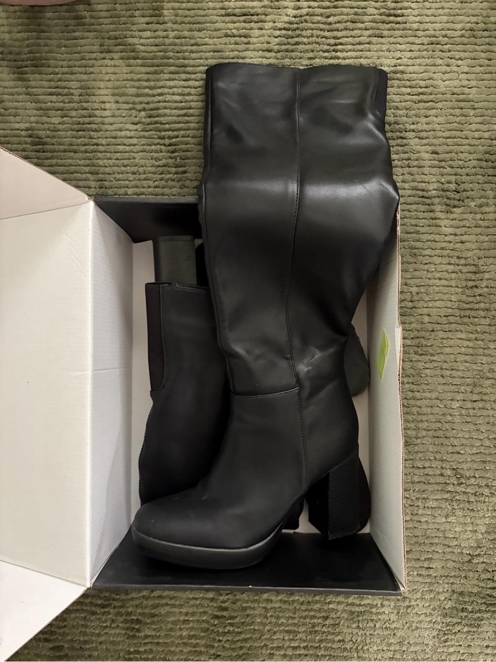 New York & Company Black Over-the-Knee Block Heel Boots